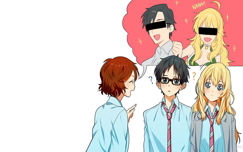 Kousei Arima, Tsubaki Sawabe, Anime, Kaori Miyazono, Your Lie in April, 1080P