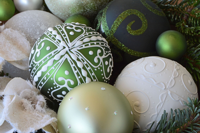 food and drink, feast of love, white, egg, balls, christmas Ornament, closeup, temptation, color, holiday, food, group of objects, green, christmas balls