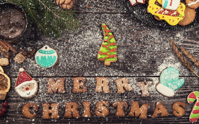 sweets, food, craciun, dessert, cookies, 720P, Merry Christmas!, gingerbread, christmas, card