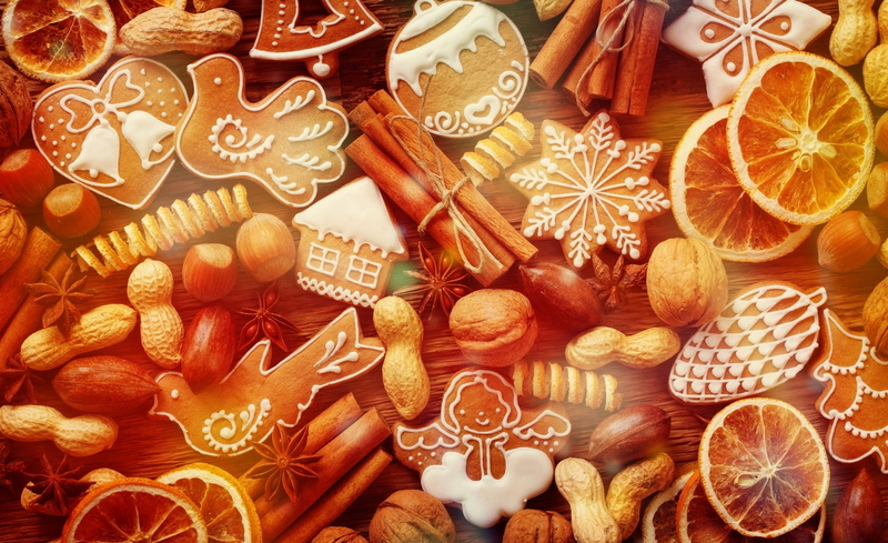 food, nuts, assorted, 2014, no people, pimpyourscreen, still life, high angle view, dried orange slices, healthy eating, cookies, citrus fruit, cookie