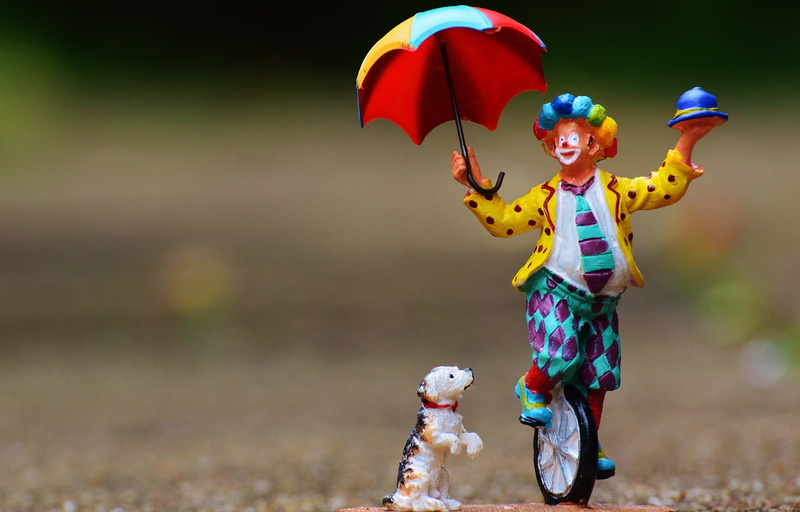 figurines, emotion, clown, cute, focus on foreground, funny, 4K, joker, figure, outdoors, nature, one person, multi colored, focus, colorful, cheerful