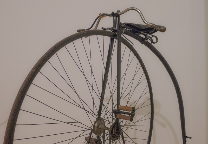 saddle, vintage, day, metal, spoke, bicycle, transportation, cycling, clear sky, low angle view, travel, old, unicycle, sky, amusement park, sports, no people
