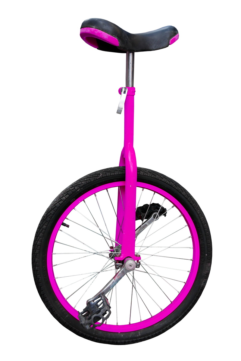 stationary, pedals, 4K, unicycle, wheel, close-up, cycling, sport, transportation, mode of transportation, purple, studio shot, mature, cut out, bike