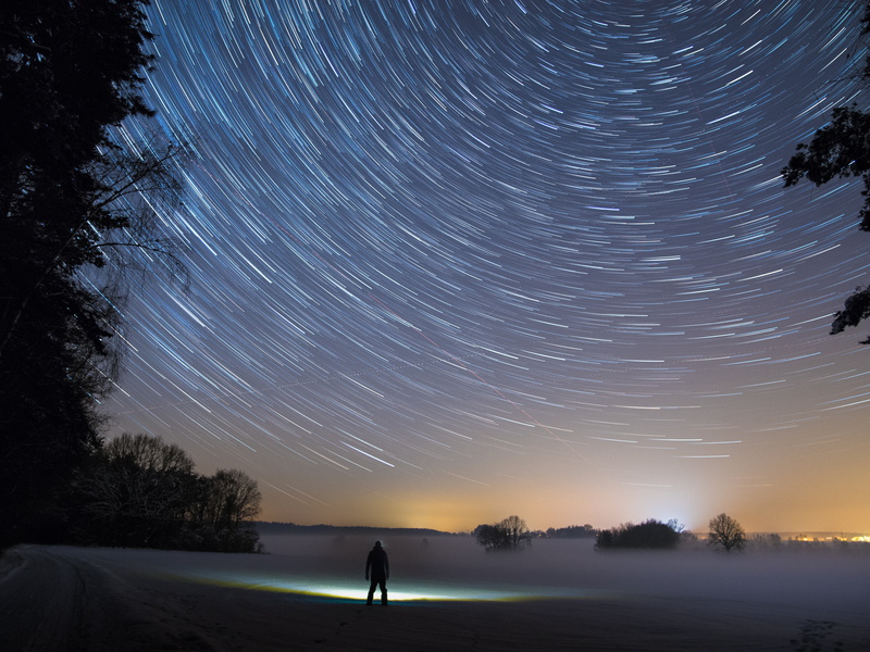 star trails, star - Space, photography, long exposure, one person, astronomy, plant, lapse, silhouette, nature, beauty in nature, movement, tranquil scene