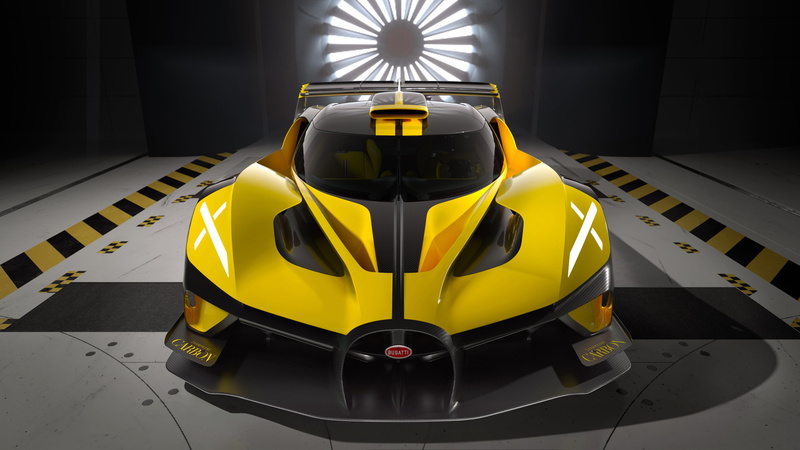 car, 4K, vehicle, Hypercar, Bugatti Bolide, yellow cars, Bugatti