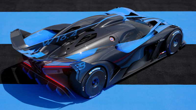 Bugatti, car, car spoiler, concept car, 1080P, supercars, blue cars, Bugatti Bolide