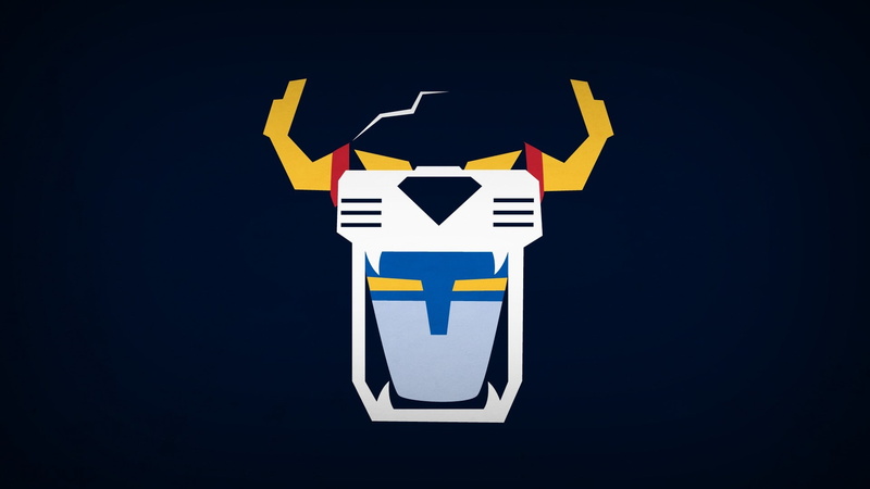 blue background, 1080P, minimalism, Blo0p, Voltron