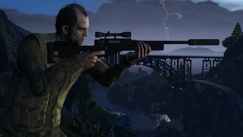 1080P, Trevor Philips, Grand Theft Auto, Grand Theft Auto V, Rifle