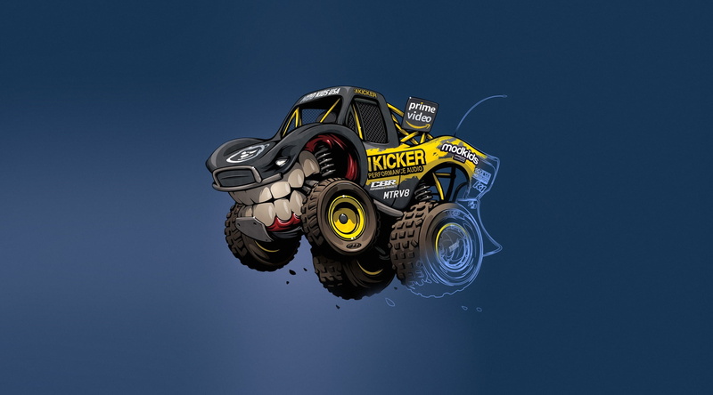 Vehicles, Auto, 1080P, Illustration, Transport and Vehicles, Machine, Grin, by Andrey Pridybaylo, Nitrouzzz, Background, BeastedUp!, Teeth, ModKids USA