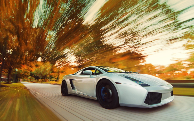 motor vehicle, travel, speed, land vehicle, car, journey, 1080P, Lamborghini Gallardo, nature, Lamborghini, on the move, blurred motion, outdoors, road trip