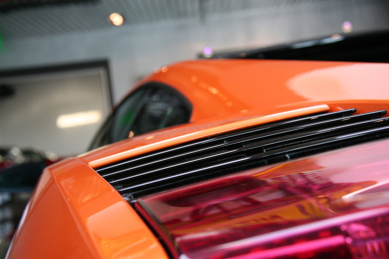 land vehicle, red, day, consumerism, orange color, Lamborghini Gallardo, Lamborghini, no people, mode of transportation, focus on foreground, architecture