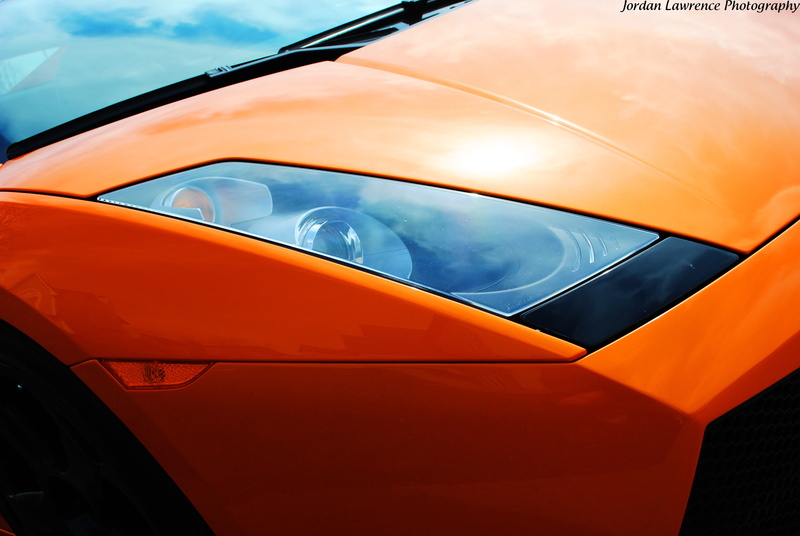metal, Lamborghini, 4K, headlight, window, transportation, glass - material, no people, close-up, orange color, car, land vehicle, high angle view, travel