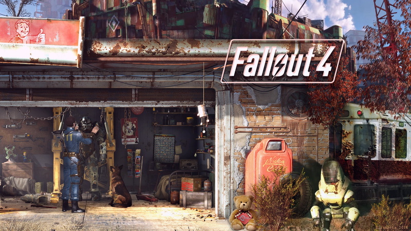 dog, Armor, the atmosphere, The Wanderer Trailer, equipment, Bethesda Softworks, Fallout 4, Power Armor, 1080P, station, Bethesda Game Studios