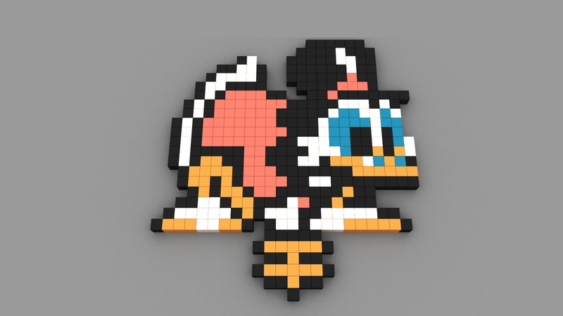 group of objects, variation, studio shot, business, gray background, multi colored, cooperation, relaxation, no people, ducktales, shape, pixelated, toy