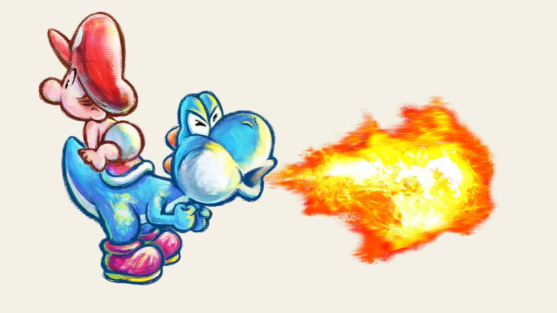 Super Mario World 2: Yoshis Island, Mario, Baby Mario, Yoshi, 1080P