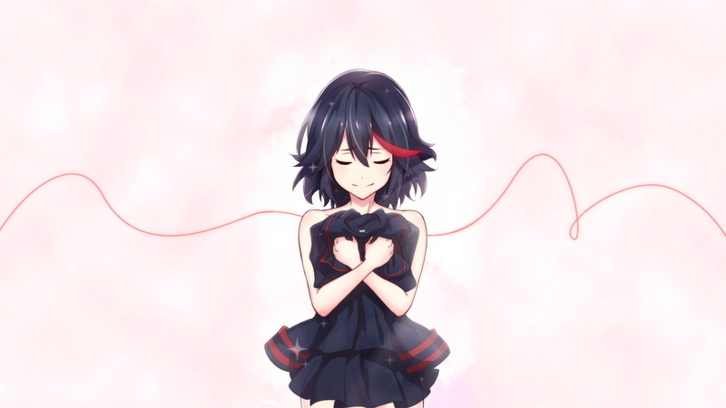 fashion, beauty, adult, contemplation, clothing, Matoi Ryuuko, hairstyle, women, Kill la Kill, young women, standing, studio shot, young adult, portrait