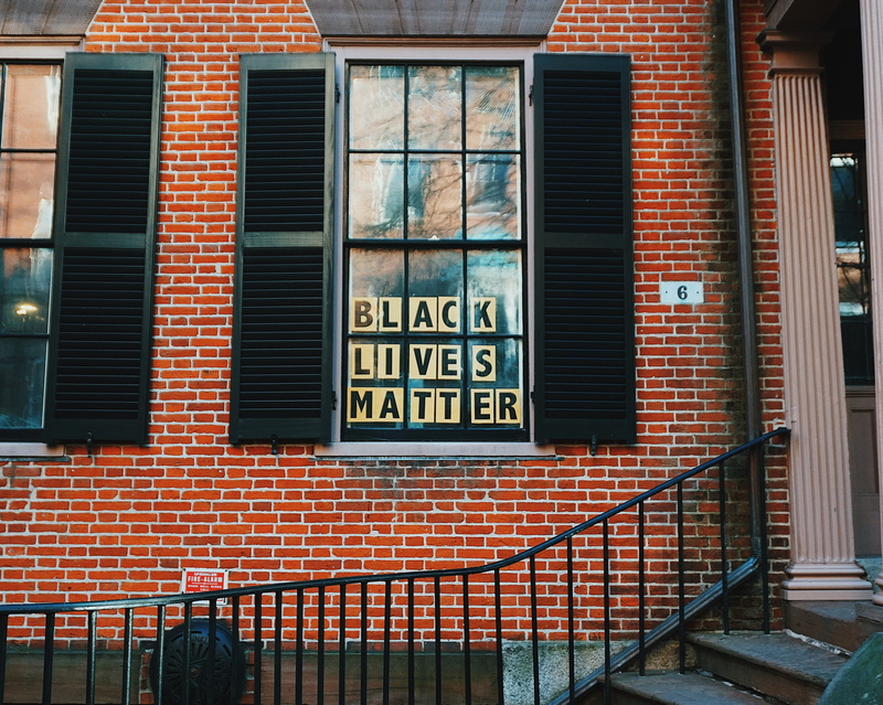 wooden, 4K, day, louver, text, matters, brick, brick wall, lives, window, architecture, western script, sign, steps, no people, mirror, outdoors, poster