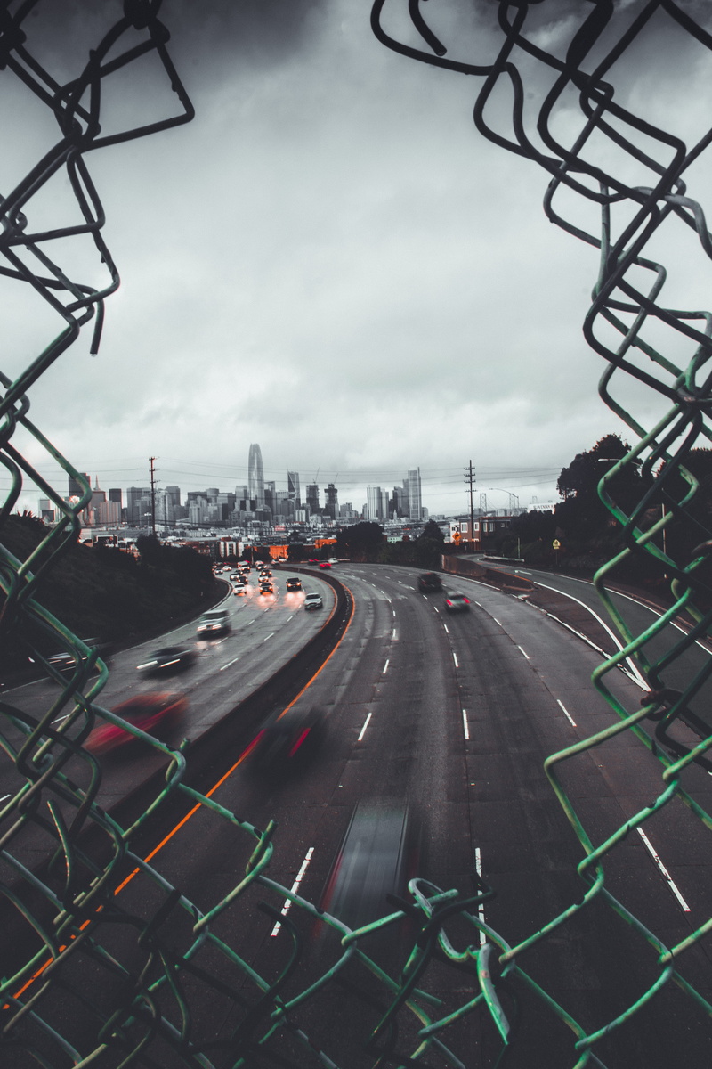  cityscape, road, nature, street, road marking, car, link, motor vehicle, hole, moody, building exterior, journey, no people, outdoors, symbol