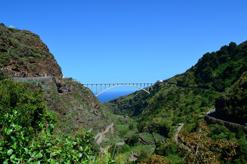 bridge - man made structure, spain, tranquility, building, canary island, tree, scenics - nature, day, tranquil scene, panorama, transportation, built structure