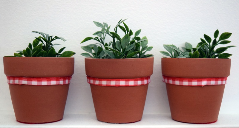studio shot, three, flower pot, diy, growth, houseplant, herb, side by side, wall - building feature, tiles, plants synthetic, white background, ceramic
