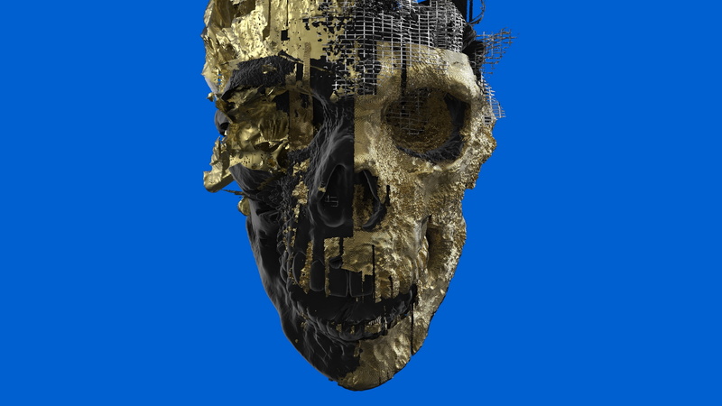 creativity, bone, art and craft, representation, history, technology, low angle view, the past, sculpture, sky, futuristic, blue, nature, synthetic organism
