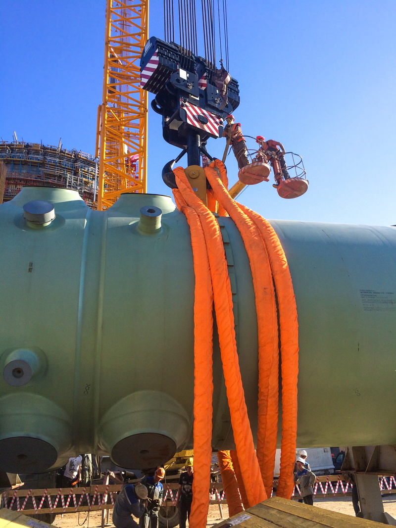 orange color, cargo hook, architecture, mode of transportation, slings, construction, outdoors, crane, technology, day, nature, no people, rope, construction industry