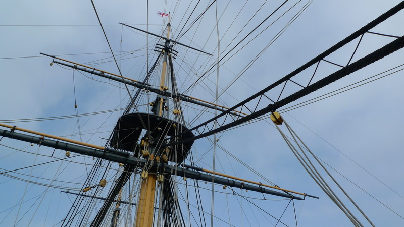 rope, sky, old, sailing, transportation, square rigger, no people, victory, ship, sailing Ship, spars, sea, history, day, sail, nautical Vessel, outdoors