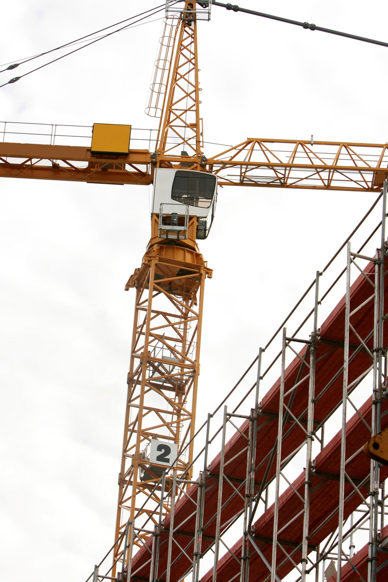 concrete, low angle view, metal, equipment, construction work, boom, day, construction cranes, construction Site, built Structure, crane, load crane, crane arm