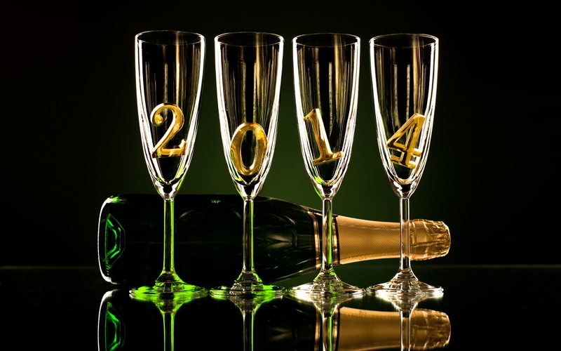 year, holidays, welcome 2014, happy, welcome, new year 2014, new, hd, happy holidays, with a bottle of beer, 2K