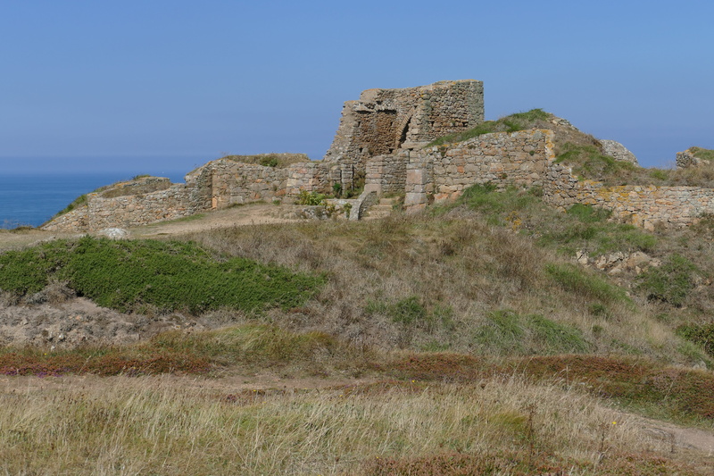 archaeology, building exterior, outdoors, history, ancient, Jersey, sky, building, grosnez castle, ruined, bluff, no people, island of jersey, the past