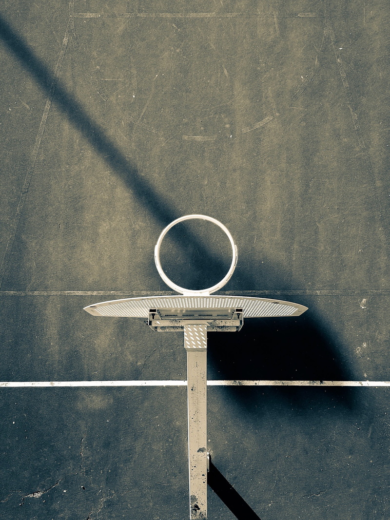 metal, shape, 2K, connection, basketball hoop, security, dji, no people, spark, geometric shape, safety, outdoors, drone capture, wall - building feature