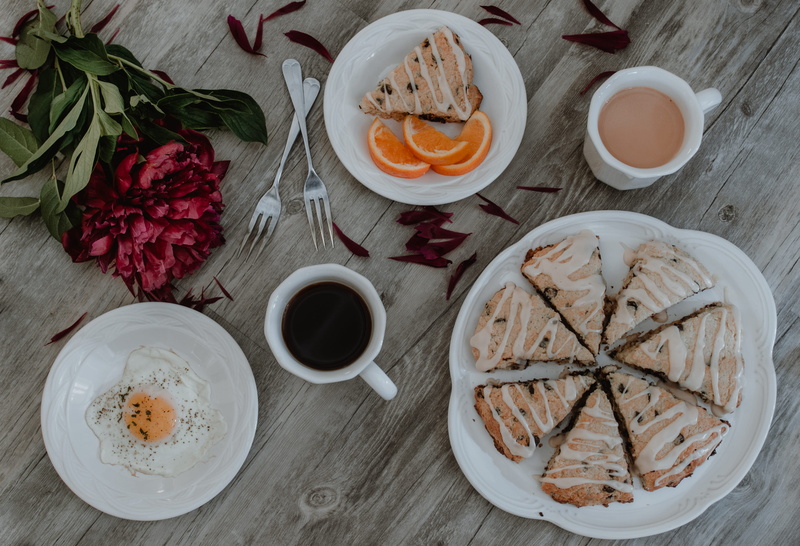 dessert, table, coffee - Drink, freshness, cookie, dinner, baked, sliced, wood - Material, slice, orange, cup, plate, homemade, gourmet, crockery, fruit
