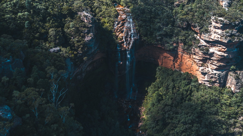outdoors, growth, trees, beautiful, mood, rock - object, scenics - nature, blue mountains, sydney, view, views, nature, waterfalls, tranquility