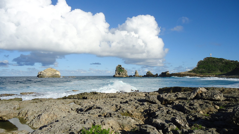 caribbean, guadeloupe, land, sky, island, rock - object, ocean, travel destinations, beach, tranquil scene, water, beauty in nature, west indies, nature