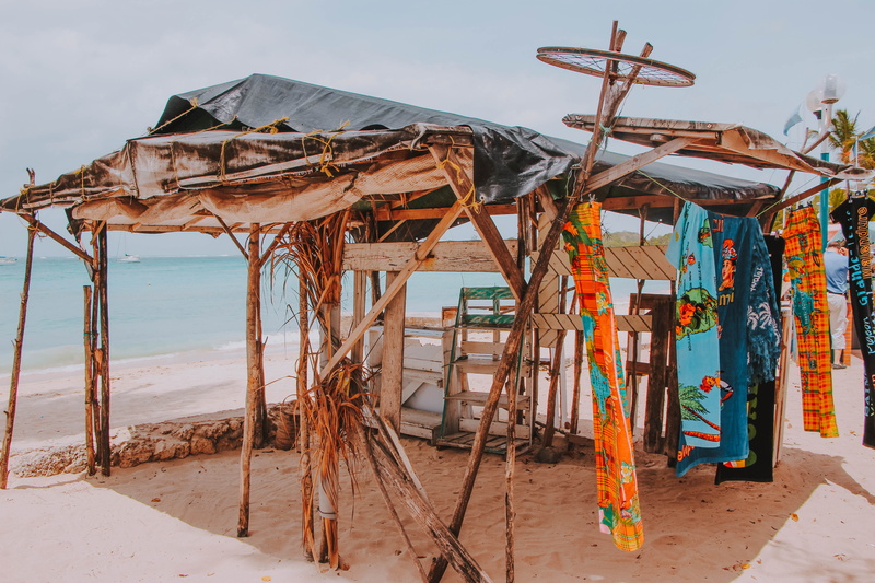 beach, exotic, water, wood - material, house, built structure, ocean, outdoors, tropical, hut, architecture, 5K, tranquility, guadeloupe, nature, sky