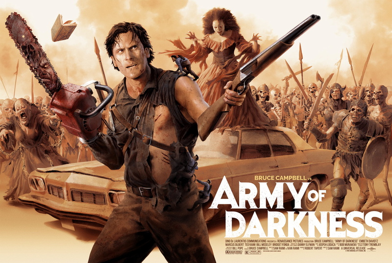 Ashley J. Williams, 1080P, necronomicon, movie poster, Deadite Sheila, Delta 88, Army of Darkness, Oldsmobile, Deadite