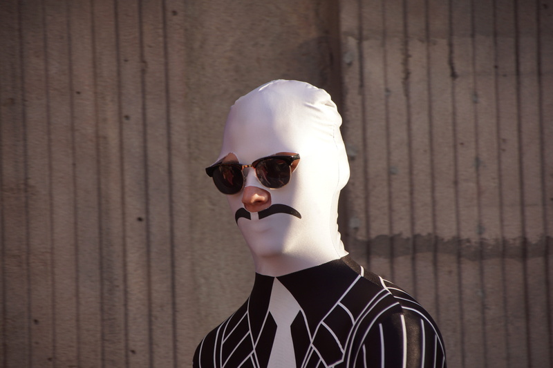 man, costume, disguise, mannequin, female likeness, the person, people, character, clothing, 5K, impostor, young adult, jehovah, fashion, mask, focus on foreground