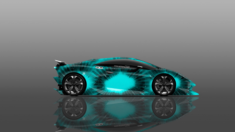 blue, Lamborghini Elemento, 4K, supercar