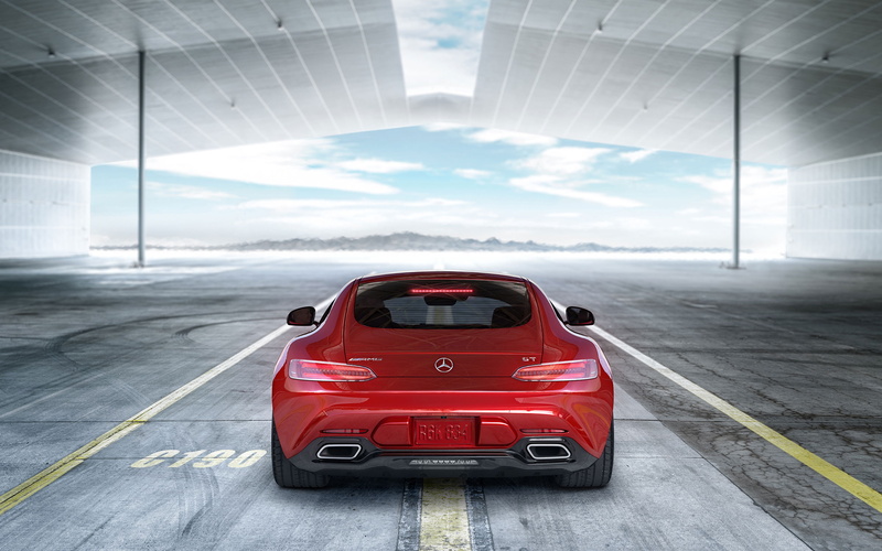 2K, Rear view, 2017 Cars, Mercedes-AMG GT, Mercedes Benz