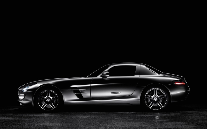 amg, sls, mercedes, black, 1080P, cars, gullwing, hd