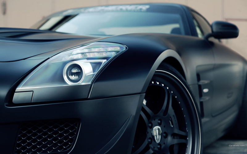 matte, gullwing, hd, cars, sls, 1080P, mercedes, headlight, amg