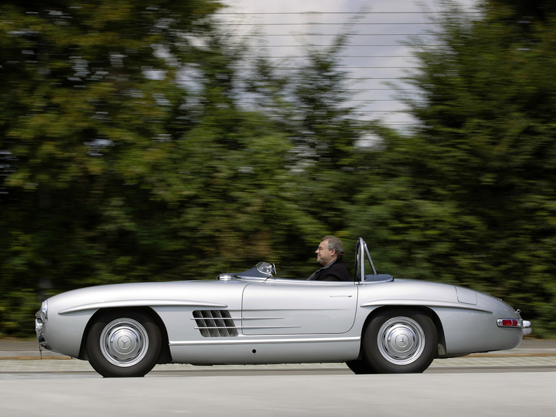 1957, 1080P, supercar, mercedes, sls, supercars, 300, w198, retro