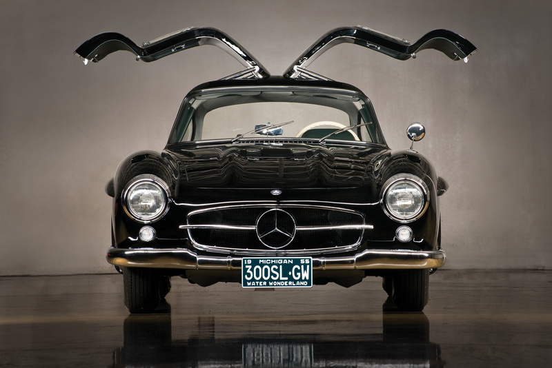 mercedes, 300, black, cars, classic, (w198), benz, 4K, 1958