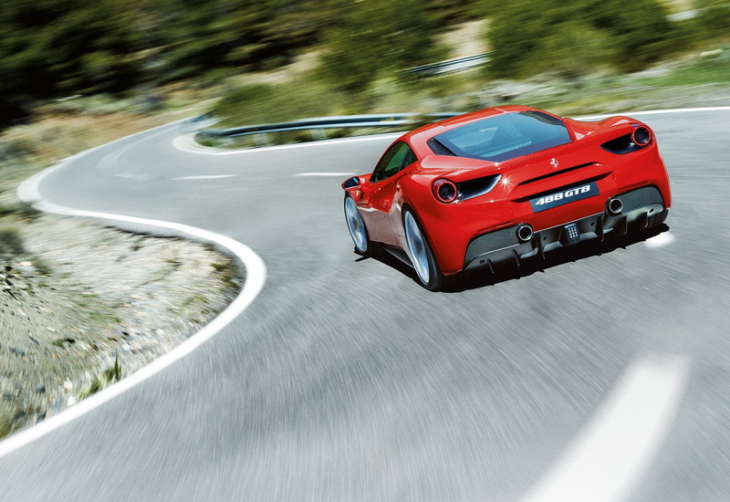 motor vehicle, leisure activity, motion, (2016), nature, red, mode of transportation, sports race, ferrari, competition, road, racecar, outdoors, sport