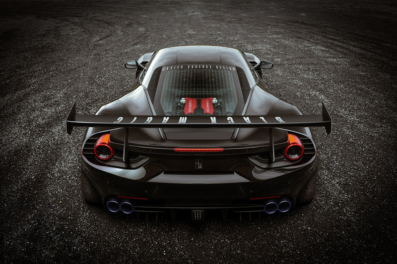 car, black cars, vehicle, Ferrari 488 GTB, Ferrari, supercars, 1080P
