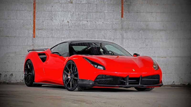 sport cars, red, 4K, race cars, sports, white, Ferrari 488 GTB, pogani, car, VOS Performance