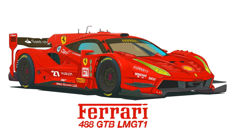 Ferrari, Figure, 1080P, 488 GTB, LMGT1