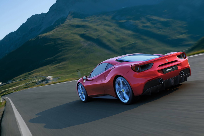 road trip, luxury, outdoors, road, red, day, coupe, motion, speed, no people, nature, Ferrari, mountain, Mountains, Shadow, 488, 1080P, GTB, sports car