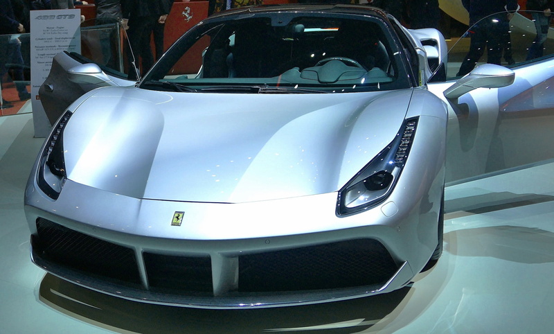 retail, sports, auto, transportation, style, motor vehicle, vehicle part, vehicle, mode of transportation, chrome, land vehicle, no people, night, ferrari