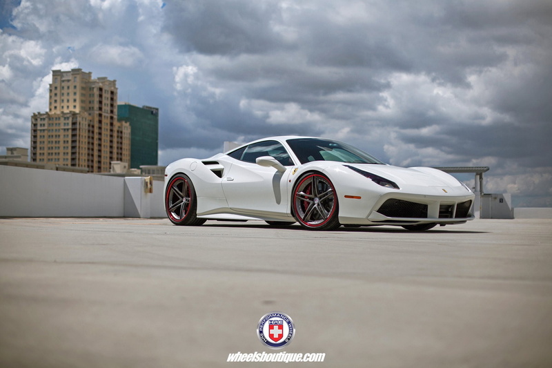 ferrari, white, cars, 1080P, hre, 488, gtb, wheels